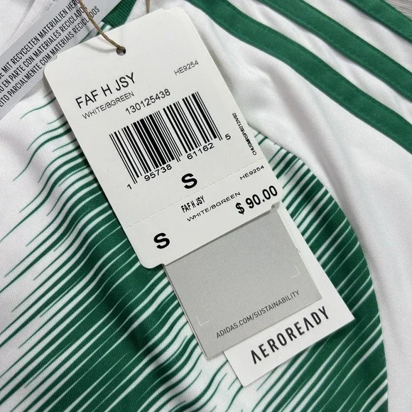 NEW Algeria Soccer Jersey Mens Small White Home Adidas AEROREADY FAF JSY HE9254 - Picture 5 of 10